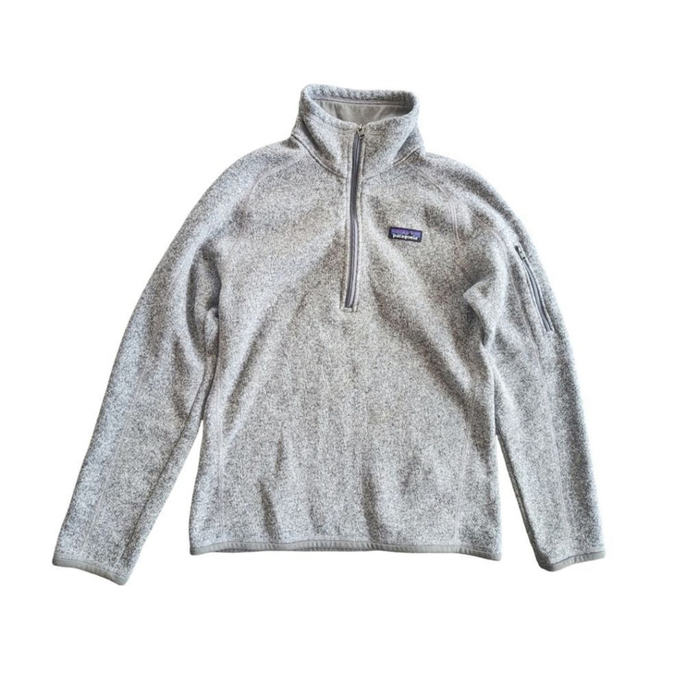 Patagonia Quarter Zip Pullover Better Sweater Fleece Women's sz S in White Birch - Picture 7 of 14